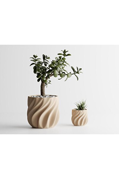 Sani Decorative pot Sani, Venice 119 x 119 x 112 mm, Matt Sand