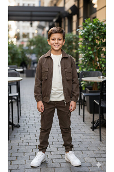 ALYAKİDS Boy's 3-Piece Jogger Short Sleeve T-Shirt Jean Set 3-10 Years Old 18