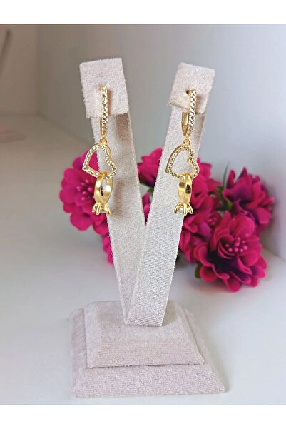 IAMIRA Silver heart and ring earrings