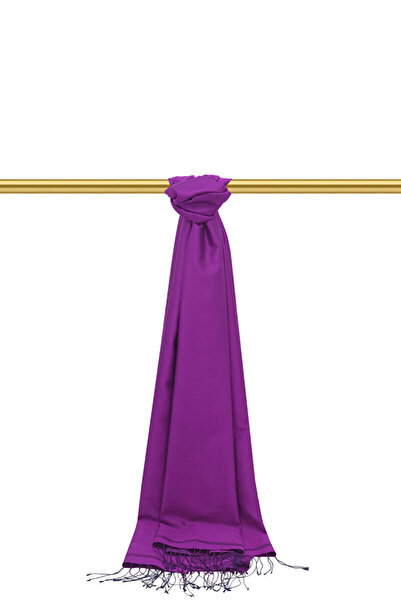 Bursa İpek Mor Lacivert Çift Taraflı İpek Şal