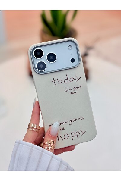 Go Aksesuar iPhone 17 Promax Compatible Leather Plated Flexible Silicone Case...