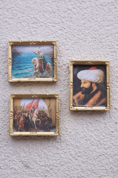 Jovial Hediyelik 3'lü Fatih Sultan Mehmet Dekoratif Buzdolabı Magneti ( Fotoğ...