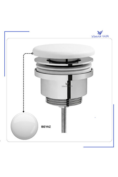 VitrA 6398L003-7205 Seramik Tapalı Sifon Beyaz.Bas Aç