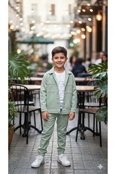 ALYAKİDS Boy's 3-Piece Jogger Short Sleeve T-Shirt Jean Set 3-10 Years Old 18