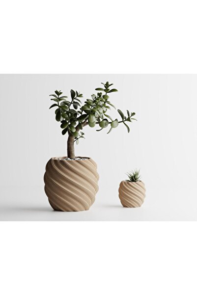 Sani Decorative pot Sani, Roma 120 x 120 x 109 mm, Matt Sand