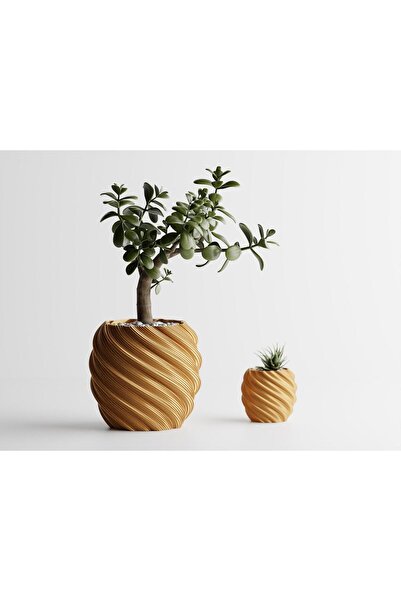 Sani Decorative pot Sani, Roma 120 x 120 x 109 mm, Gold