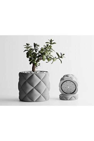 Sani Decorative Pot, Atlanta, small 91 x 91 x 85 mm, Light Grey Matt