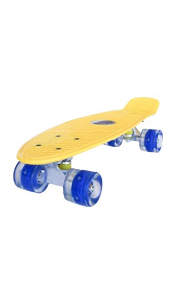 SPORTMANN Mad Cruiser Penny Board with LED Wheels ABEC 7-Yellow