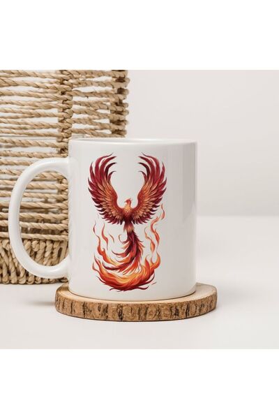 kubdekor Phoenix on Fire Printed Mug Cup