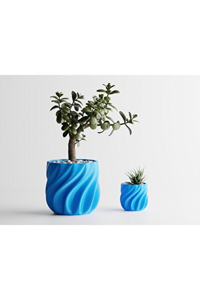 Sani Decorative pot Sani, Venice 119 x 119 x 112 mm, Cyan