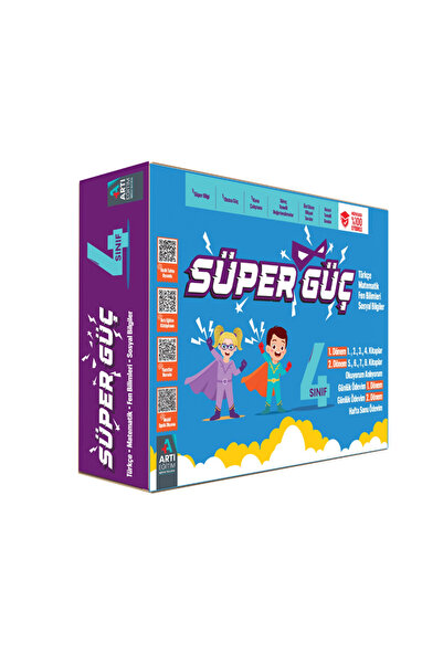 Artı Eğitim Yayınları Artı Eğitim 2026 4. Sınıf Süper Güç Eğitim Seti 12 Kita...