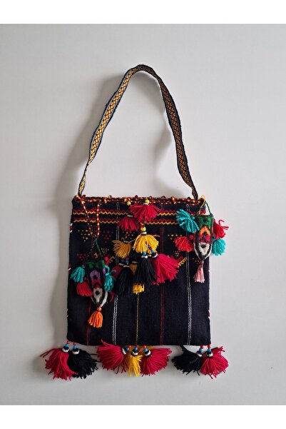 Hobi Kafe Bohemian Ethnic Shoulder Bag with Tassels