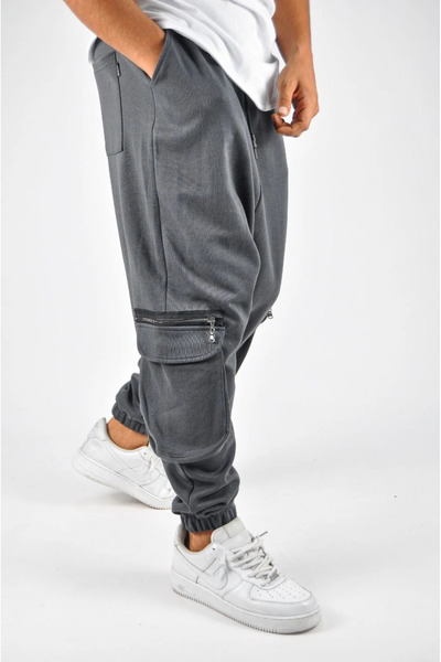 FıttingRoom بنطلون شالوار أنثراسيت بخصر مطاطي