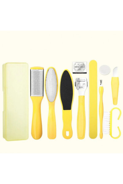 Pink Nails Podology Materials Pedicure Tool Set Yellow