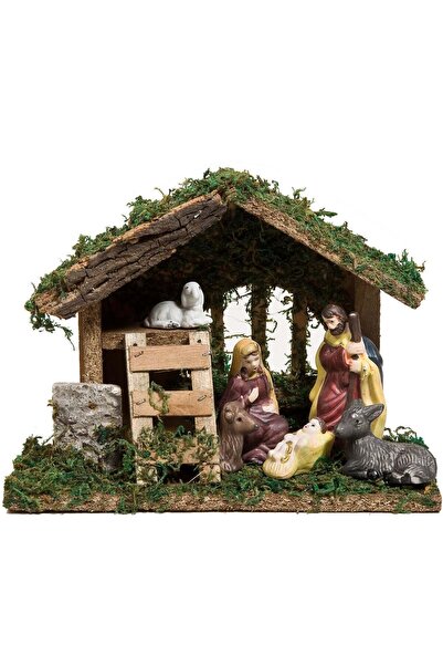OEM Decoratiune de Craciun Iesle 21x9x16cm - 6 Figurine