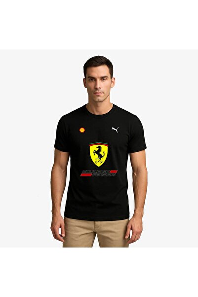 Alwis F1 Ferrari Siyah Tişört