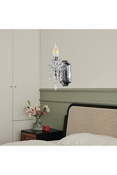 Hammer ابليك مودرن فضي مع شفاف مع امكانية التحكم بشدة الاضائة