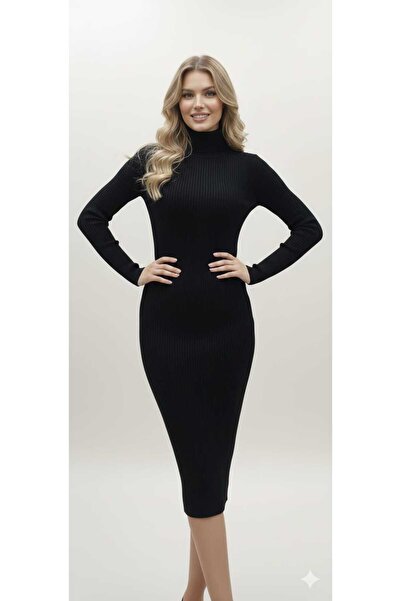 FİFTY ONE Body-Hugging Maxi Dress Knitwear Dress