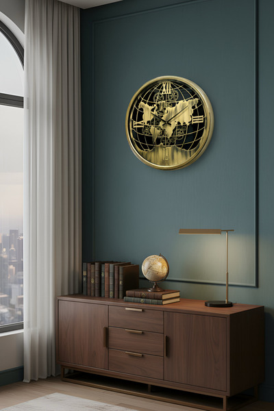 VaLumé Metal, 60cm Çarklı Duvar Saati