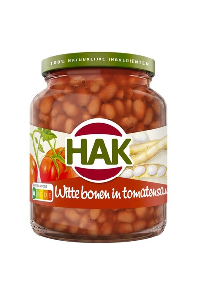 HAK fasole alba boabe in sos tomat 360g