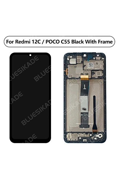 Choice1 شاشة LCD سوداء بإطار مقاس 6.71 بوصة أصلية لهاتف Redmi 12C، شاشة لمس ر...