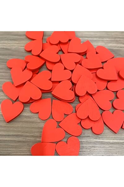zafrakreklam Red Heart Eva Plastic Felt 100 Pieces 3 cm