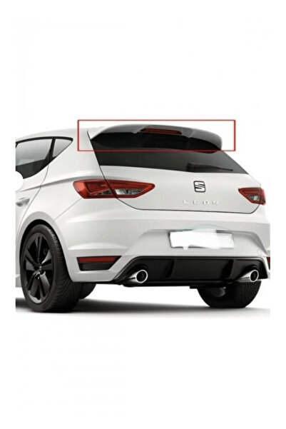 TMZ Garage Seat Leon 2013+ Arka Spoiler | Plastik Boyalı Beyaz Bagaj Üstü Spo...