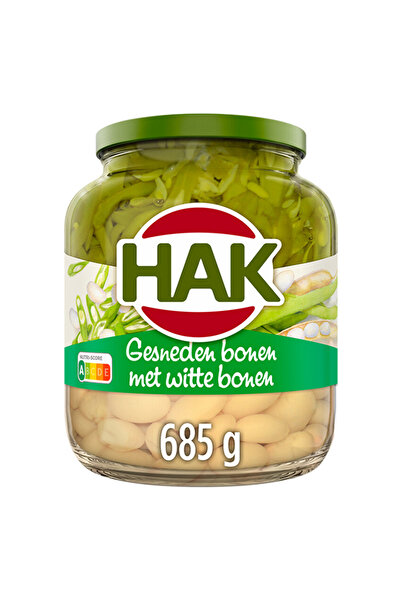 HAK Fasole boabe cu fasole verde feliata 685 g, Hak, Olanda