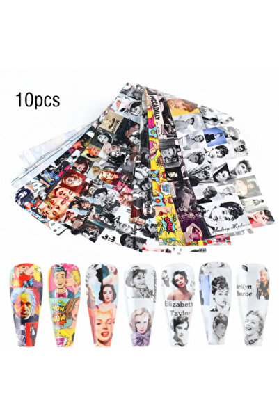 Pink Nails Nail Art Transfer Foil Set