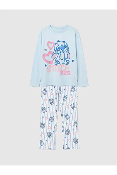 LC Waikiki Lcw Kids Stitch Printed Girls' Pajama Set