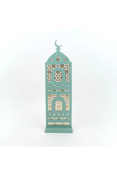 Generic A stunning Ramadan-themed floor lamp with a minaret design – green color