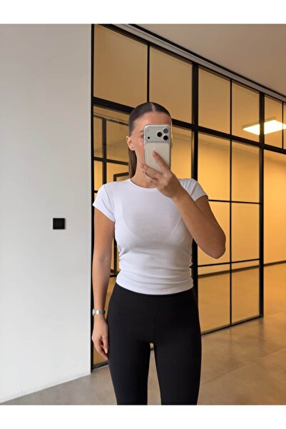 BB Bensu Buyruk Crew Neck Cotton Basic T-Shirt White