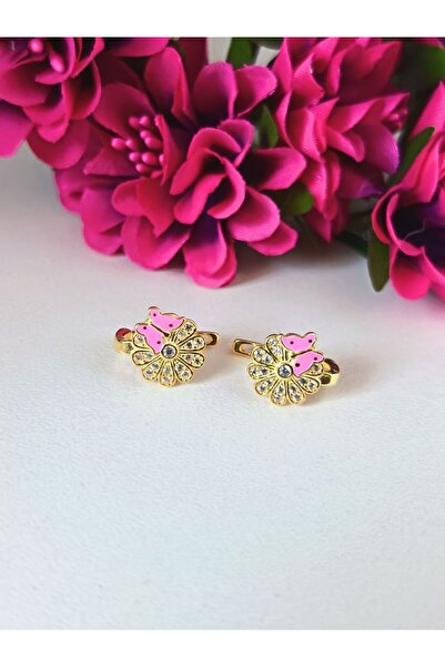 IAMIRA Cercei argint fluture roz