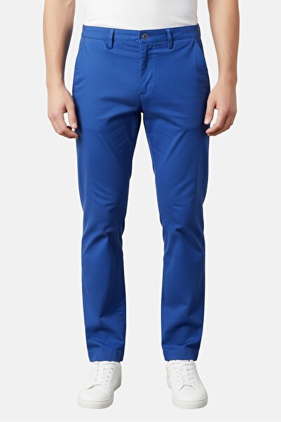 Lacoste Men Slim Fit Solid Chino Pants, Dark Blue