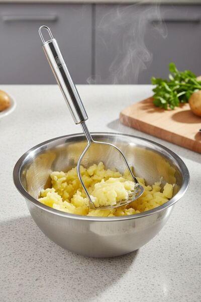TARIK HOME Luxury Stainless Metal Potato Masher Puree Maker