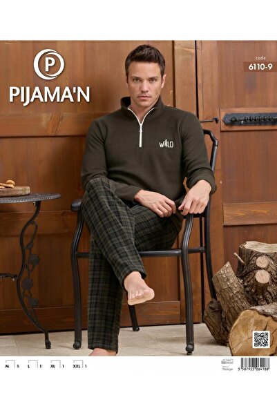 Pijaman OĞUK GECELERE KARŞI TAM KORUMA! POLAR ERKEK PİJAMA TAKIMIYLA SICAK VE...