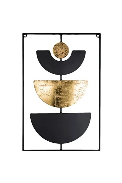 OEM Tablou metalic auriu negru „Ciclu lunar” 40x60cm