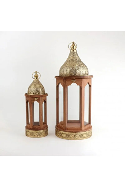 Generic Wooden and metal lantern set – 2 sizes