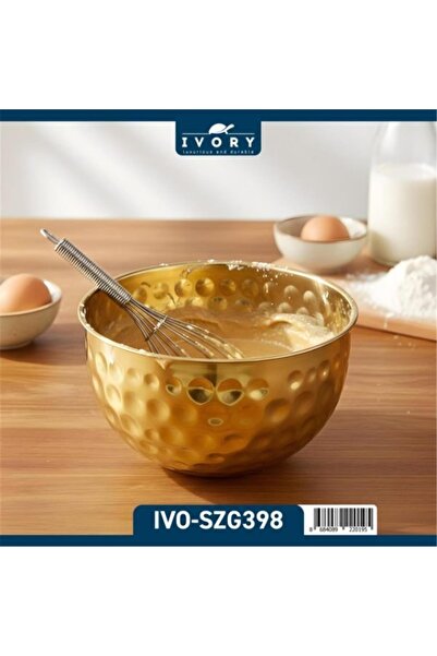 IVORY Gold Çelik Mikser Kabı 24 cm – Şık ve Dayanıklı Karıştırma Kasesi