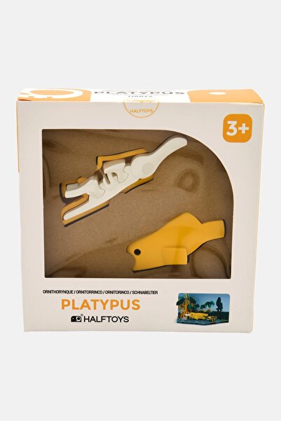 Halftoys Platypus 3D Puzzle Magnetic Play Figure, Orange/White