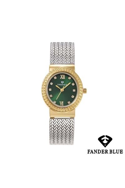 FANDER BLUE Fenderblow Women's Steel Watch with Green Dial