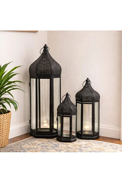 Generic 3-piece lantern set with a modern design