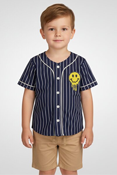 Freestyle طقم ملابس للأولاد الصغار مكون من قطعتين: بلوزة مخططة وشورت، متعدد ا...