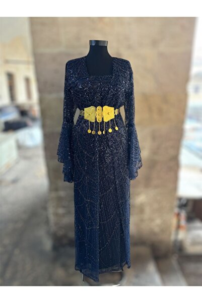 MODA Ağır Taşlı Kaftan Abiye Kemer Dahil
