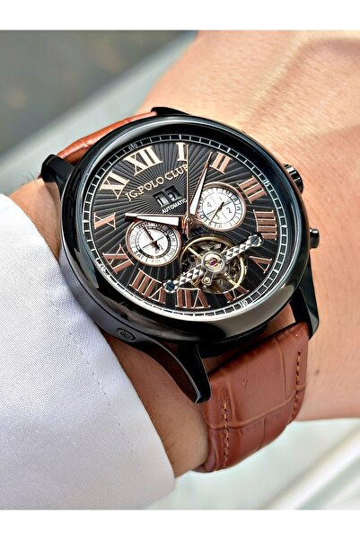 JG. Polo Club Automatic Brown Color Steel Case Men's Wristwatch G11615Mr