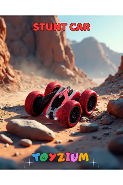 Shem Uzaktan Kumandalı 4x4 Off Road Stunt Araba - 360° Dönüş 180° Takla USB Ş...