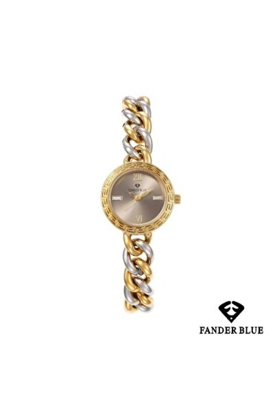 FANDER BLUE ساعة فيندربلو النسائية المصنوعة من الفولاذ مع مينا رمادي