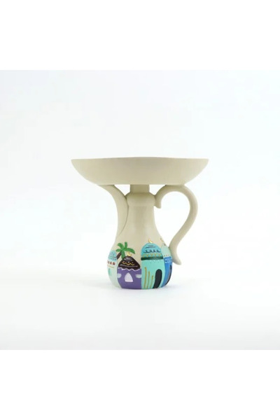 Generic Serving dish with a Ramadan base, beige and colored