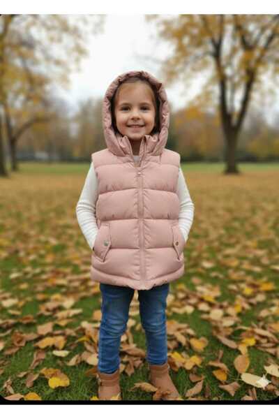gnygiyim Vestă de puf pentru fete cu glugă căptușită M de tranziție