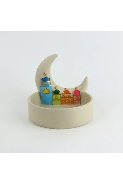 Generic Beige and colored Ramadan serving dish